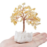 Citrine Crystal Feng Shui Tree | Natural Crystal Energy Tree for Luck & Prosperity - Auratract